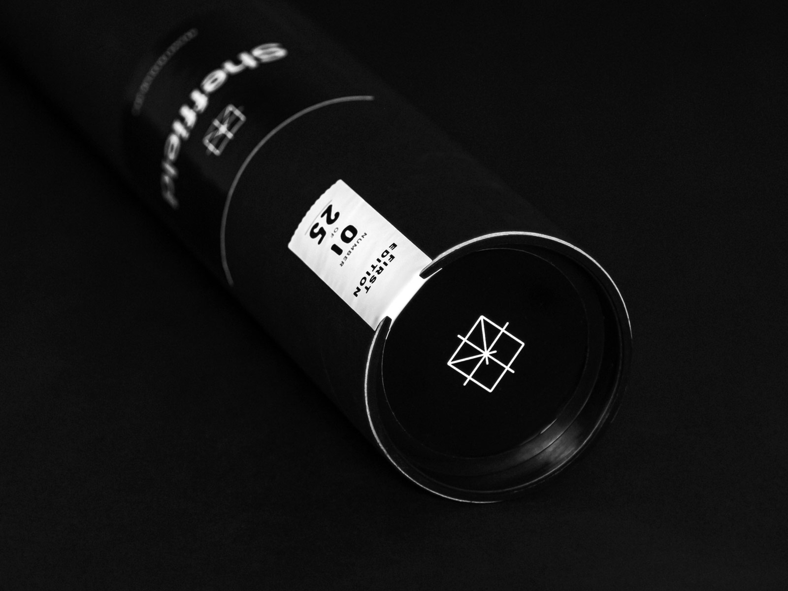 Product photo of the Sheffield print packaging with Geometry Club branding